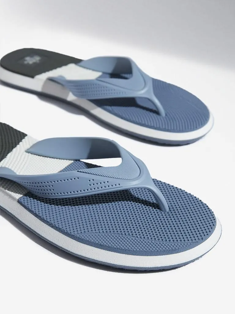 SOLEPLAY Blue Colour-Blocked Flip-Flop