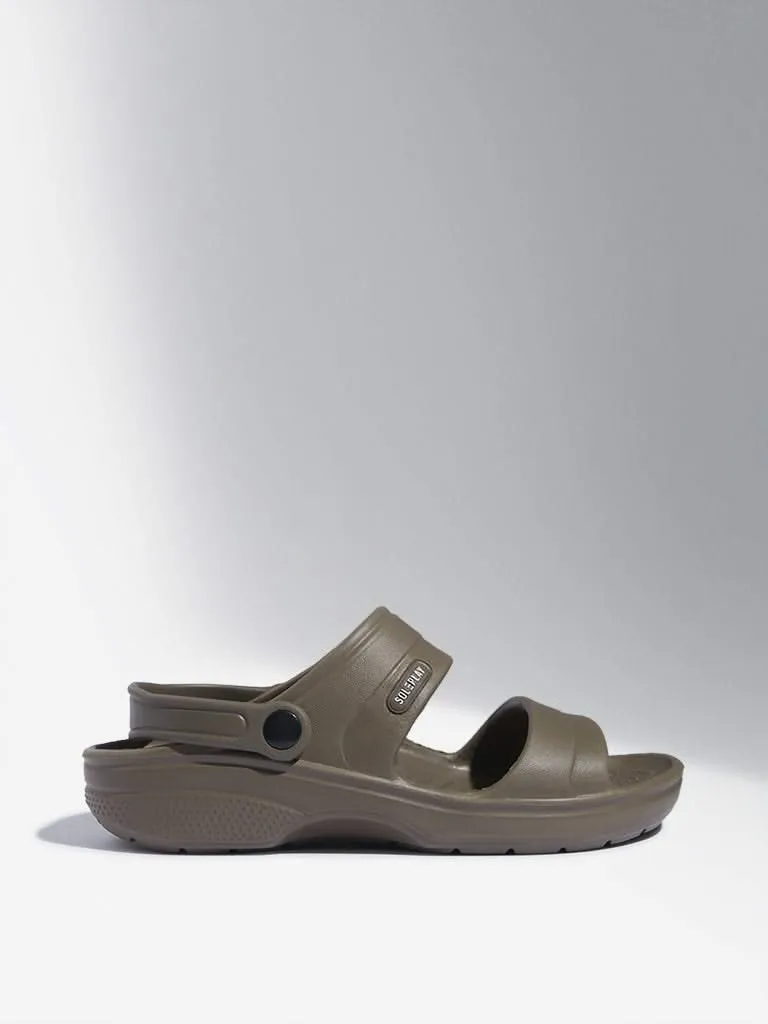 SOLEPLAY Dark Brown Dual-Strap Flip-Flop