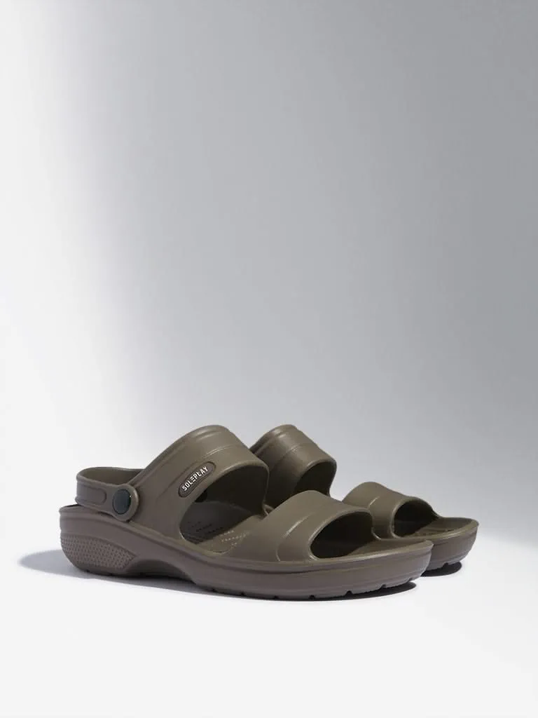 SOLEPLAY Dark Brown Dual-Strap Flip-Flop