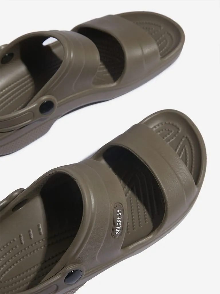 SOLEPLAY Dark Brown Dual-Strap Flip-Flop