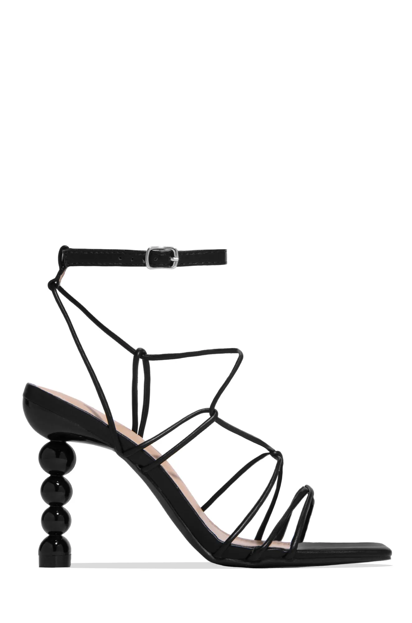 St. Barts Summer Square Toe Strappy Heels - White