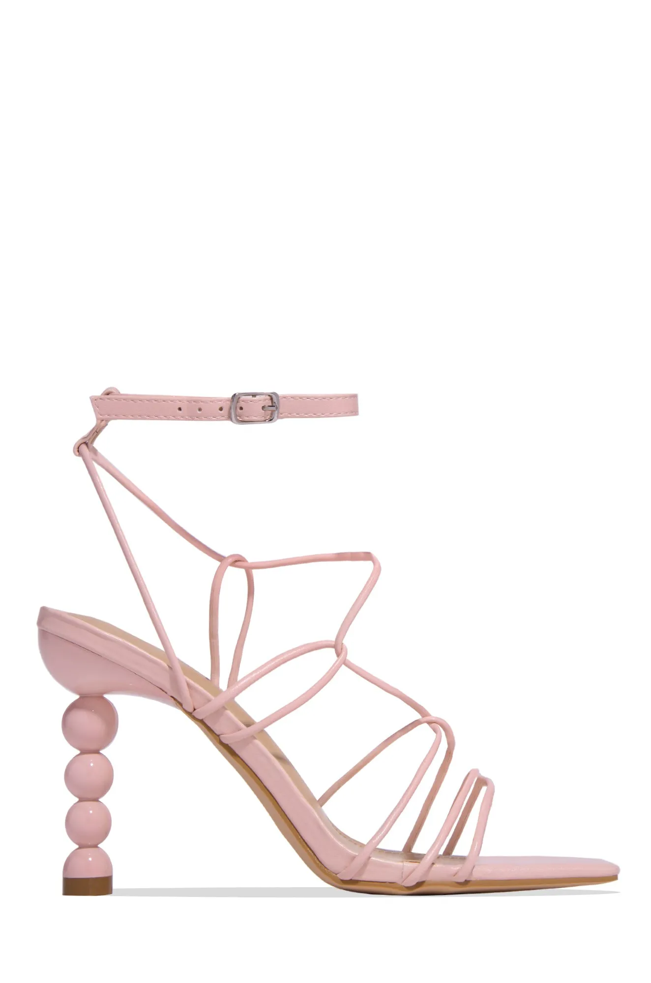 St. Barts Summer Square Toe Strappy Heels - White