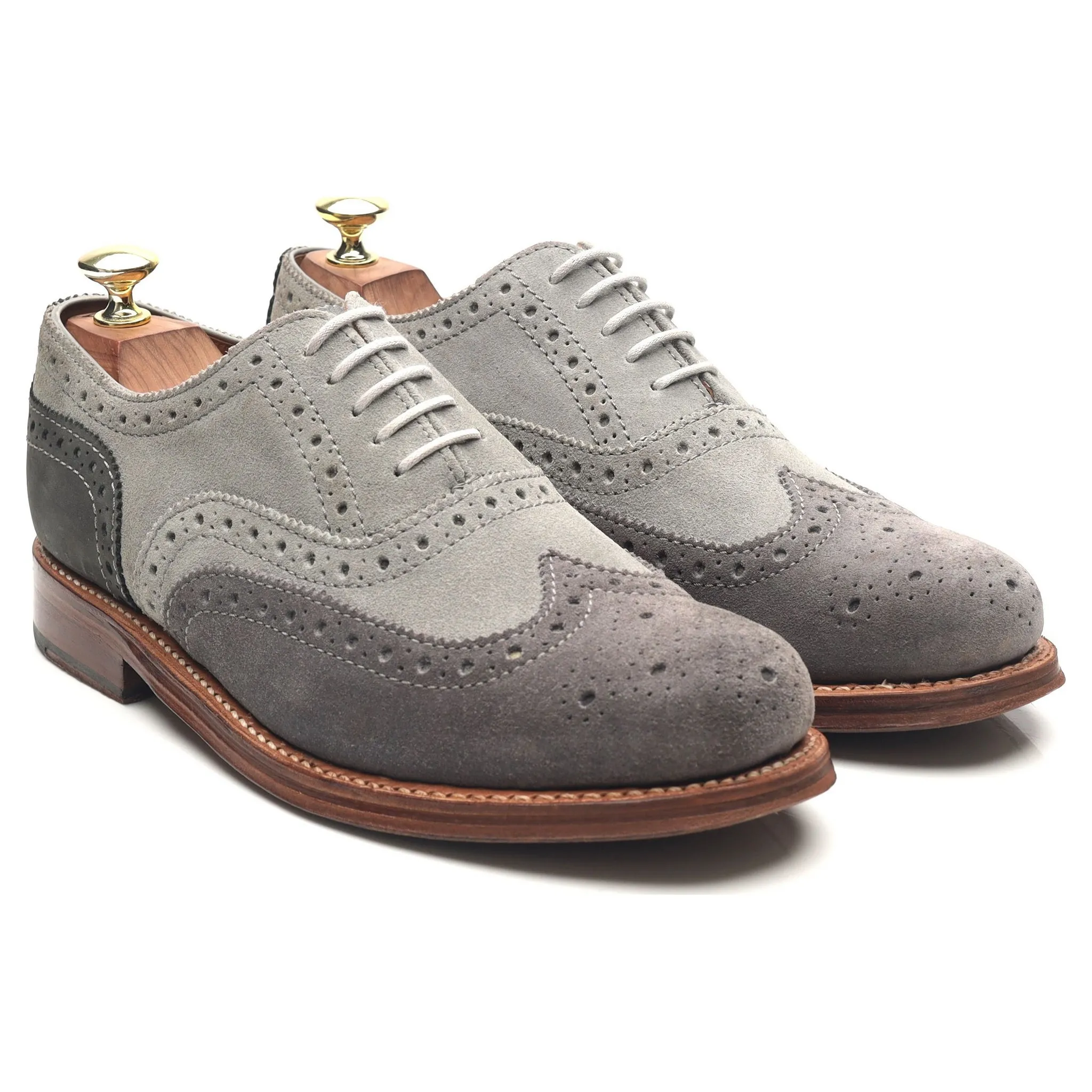 'Stanley' Grey Suede Brogues UK 7 G