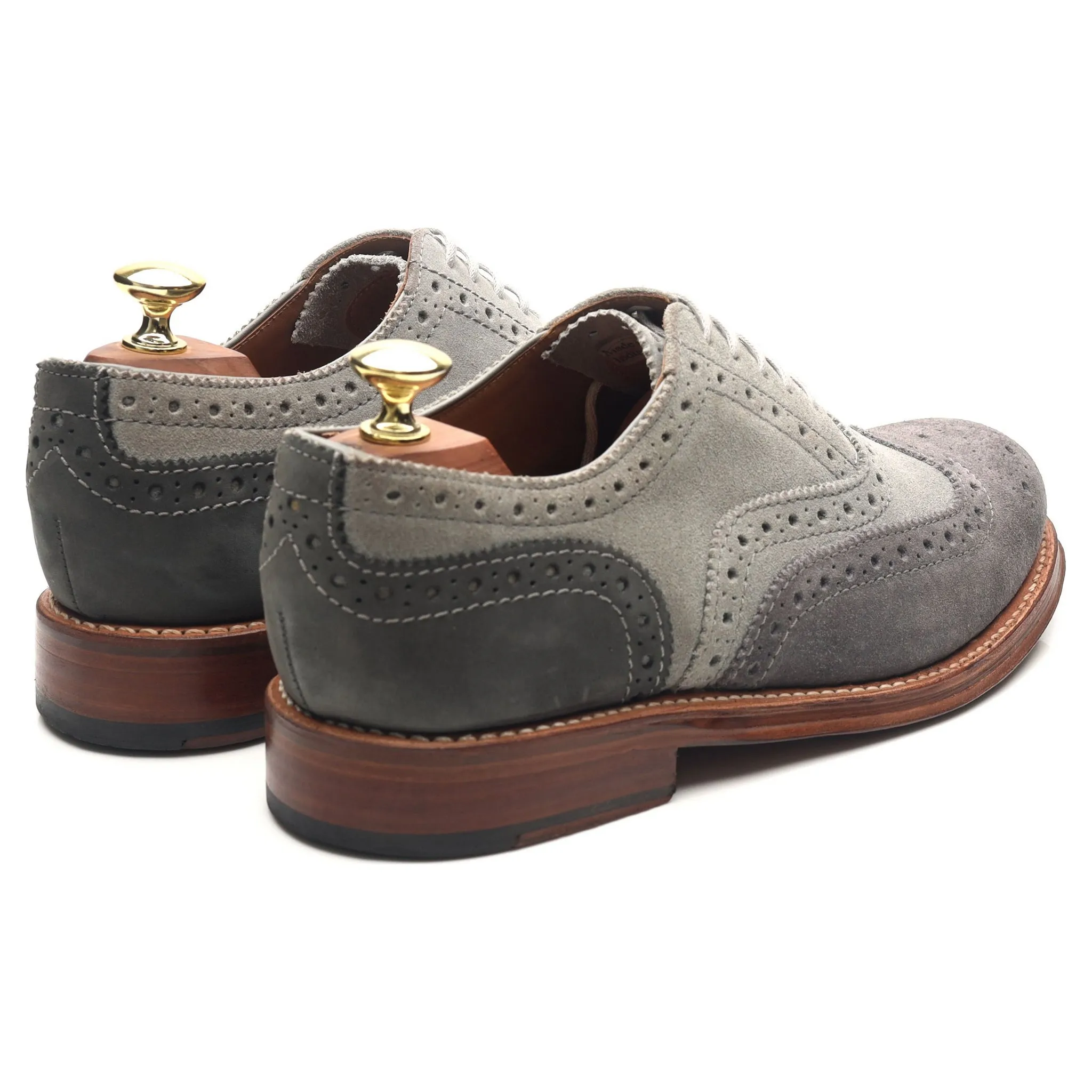 'Stanley' Grey Suede Brogues UK 7 G