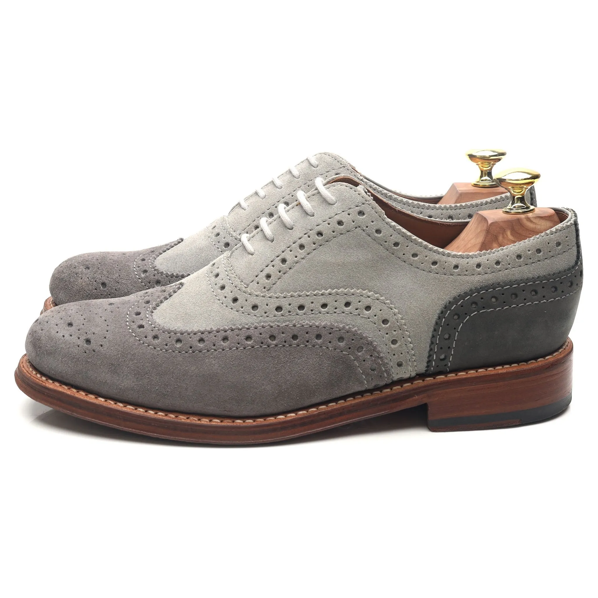 'Stanley' Grey Suede Brogues UK 7 G