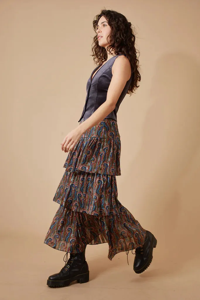 Swirls And Strangers Falls Skirt