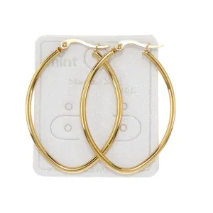 TE1926 - 40MM Stainless Steel Oval Hoops