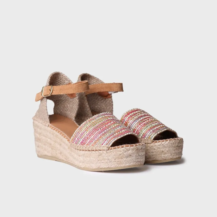 The Platform Espadrille Sandal in Multi