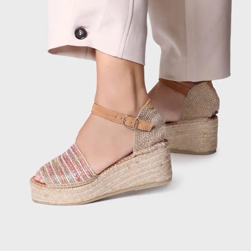 The Platform Espadrille Sandal in Multi