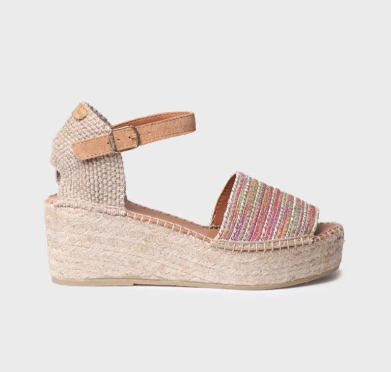 The Platform Espadrille Sandal in Multi