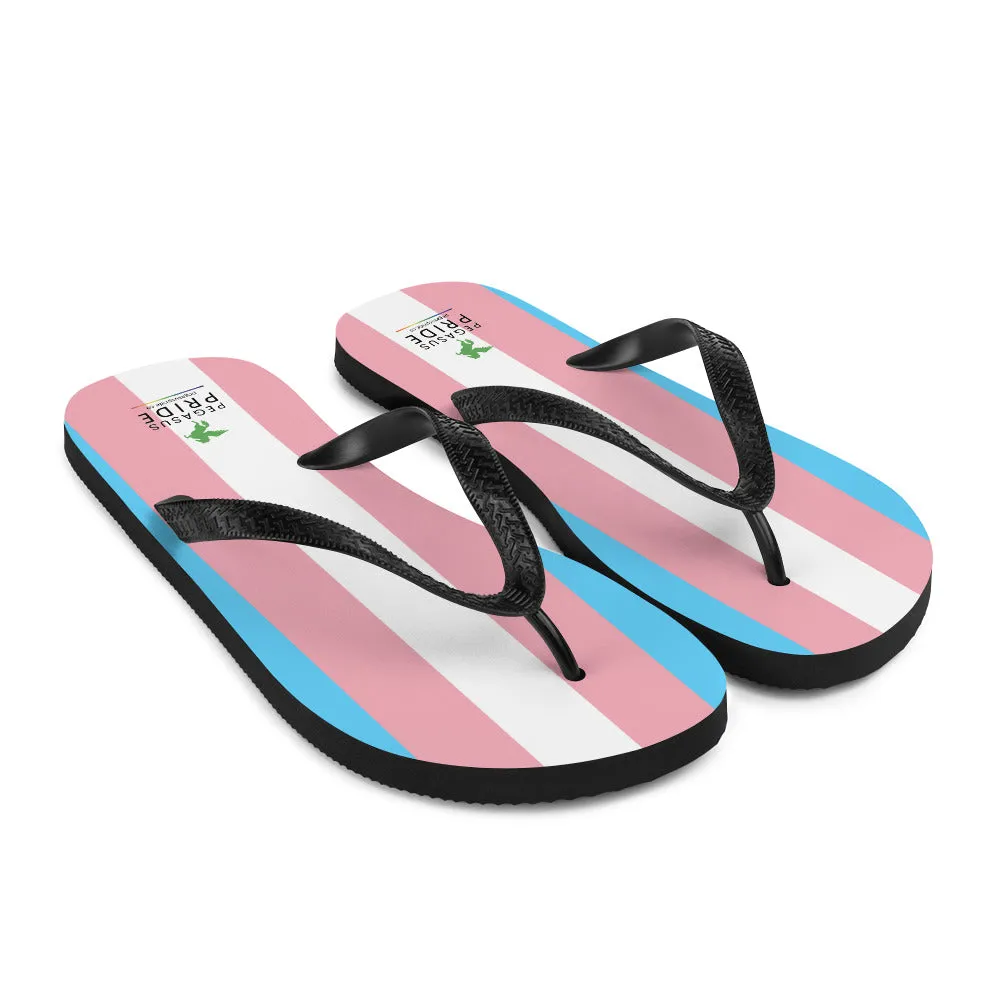 Transgender Trans Pride Flag Flip-Flop Sandals