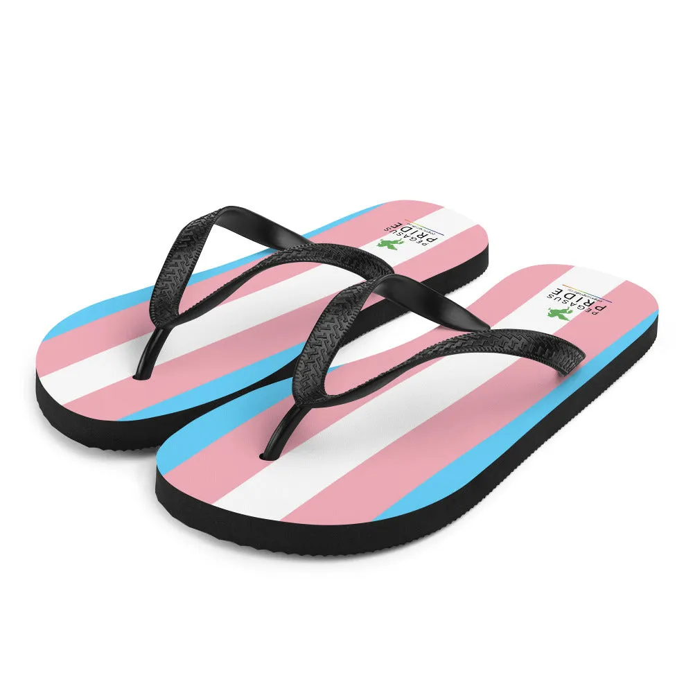 Transgender Trans Pride Flag Flip-Flop Sandals