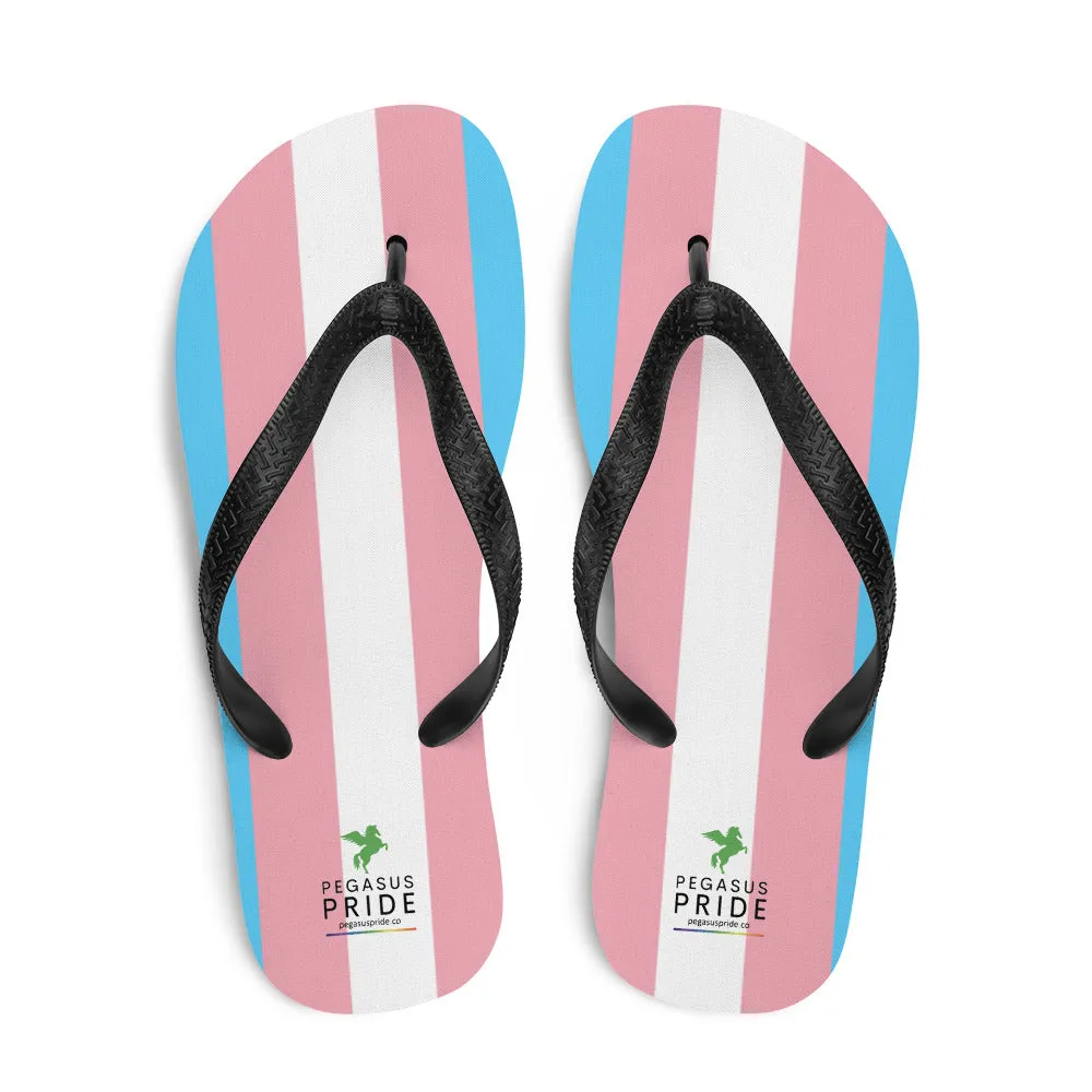 Transgender Trans Pride Flag Flip-Flop Sandals