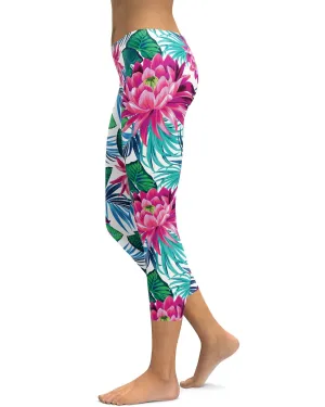 Tropical Flowers Capris