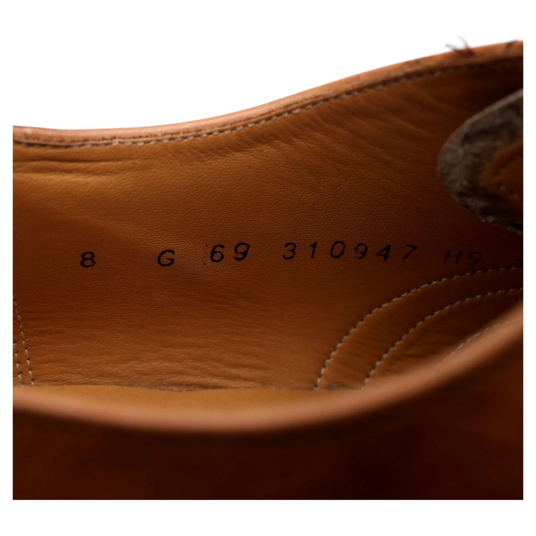 'Wallace' Tan Brown Leather Oxford Semi Brogues UK 8 G