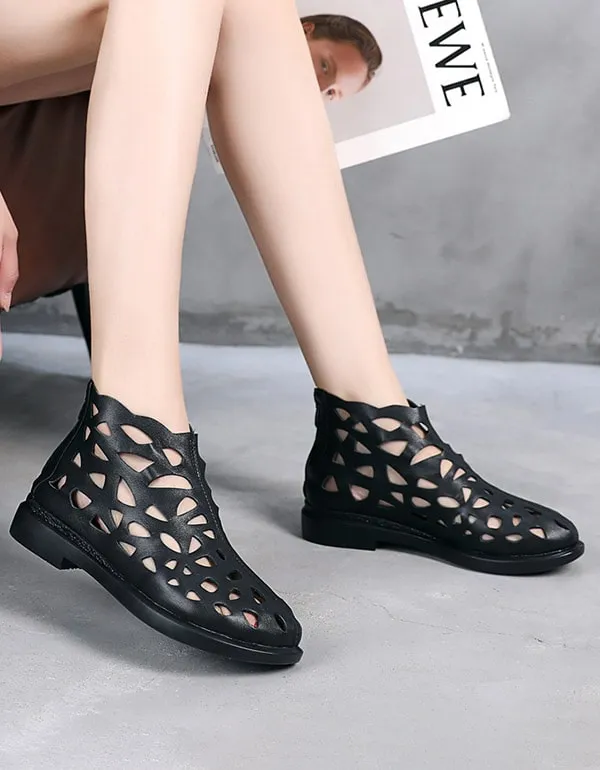 Women's Summer Breathable Hollow Sandals Boots 34-43